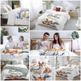 thumbnail image 5 of Grateful Thankful Blessed Bedding Duvet Cover Set Queen Size 4 Pieces Thanksgiving Pumpkin Watercolor Bedding Set with Zipper Closure, 1 Comforter Cover 90x92 Inches 1 Flat Sheet & 2 Pillow Cases, 5 of 7