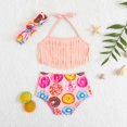 thumbnail image 2 of RUTAYY Kids Swimsuit Baby Donut Neck Girls Swimsuit Split Swimsuit + Bow Tie Beach Vacation Hawaii Swimwear Beachwear, 3-6 Months, 2 of 7