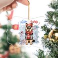 thumbnail image 2 of Hello Winter German Shepherd Smiling in Red Scarf Hat Welcome Christmas Acrylic Benelux Ornament Alsatian Dog Lover Gifts Home Tree Decor - 00017, 2 of 4