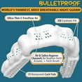 thumbnail image 3 of Night Guard BulletProof: World’s Thinnest Mouth Guard for Grinding Teeth at night. TMJ Bite Clenching Mouthguard for Sleeping.Women Men Nighttime Dental Bruxism Relief Nightguard for Sleep Adult Kids, 3 of 6