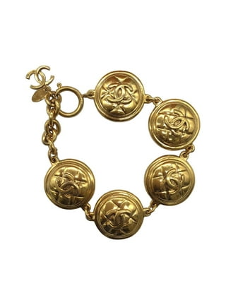 Chanel Vintage Rare Gold Logo Coin Bracelet – Classic Coco