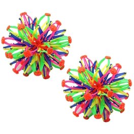 Soucoupe volante magique Pop Up Balles rebondissantes pour enfants, balles rebondissantes, interaction parent-enfant, double forme librement commutable, avec 6 lumières (bleu