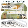 thumbnail image 3 of Alvantor Twin Loft Bed for Kids Wooden Bed Frame with Stairs, No Box Spring Needed, White, 3 of 6