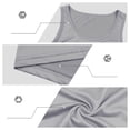 thumbnail image 5 of KeShDi Summer Halter Tops for Men Men Solid Color Exercise Close-fitting Round Neck Fitness Short-sleeved Tank Top Gray 2X, 5 of 8