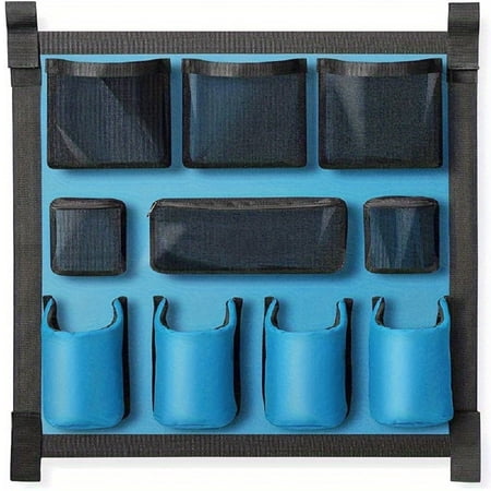 SHegdu Horse Tack Storage Bag Horse Trailer Organizer Large Storage Hanging Bag (Blue)