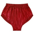 thumbnail image 5 of Haitryli Women's Shiny Square Sequin Shorts Sparkly Stretchy Night Out Party High Waisted Shorts Red 170, 5 of 7