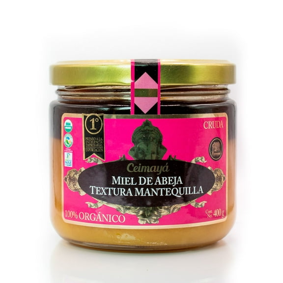 Miel de Abeja Textura de Mantequilla 100% Orgánica y Kosher 400g