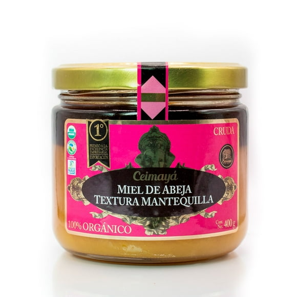 Miel de Abeja Textura de Mantequilla 100% Orgánica y Kosher 400g