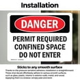 thumbnail image 3 of (2 Pack) Permit Required Confined Space Do Not Enter OSHA Danger Sign, 3 of 7