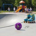 thumbnail image 2 of predolo Roue de Patin Lumineuse Silencieuse Roue de Patin à Roulettes Clignotante Pièce de Rechange en Caoutchouc PU Durable pour Enfants, Enfants, 2 of 10