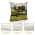thumbnail image 4 of GOSMITH  Tuscan Throw Pillow Cushion Cover, Tuscany Seen from Stone Village of Montepulciano Italy in Cloudy Day, Decorative Square Accent Pillow Case, Green Brown, 4 of 5