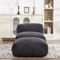 thumbnail image 3 of S-HOME Ergonomic Bean Bag Sofa with Ottoman - Memory Foam Filled Lounger, for Gaming, Reading, or Movie Watching, Dark Gray, 3 of 17