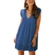 thumbnail image 2 of TRKIYQC, vestido informal para mujer, verano, manga voladora, cuello en V, ahuecado, Mini vestido veraniego, Color sólido, suelto, línea A, vestidos de playa TRKIYQC  moda, 2 of 6