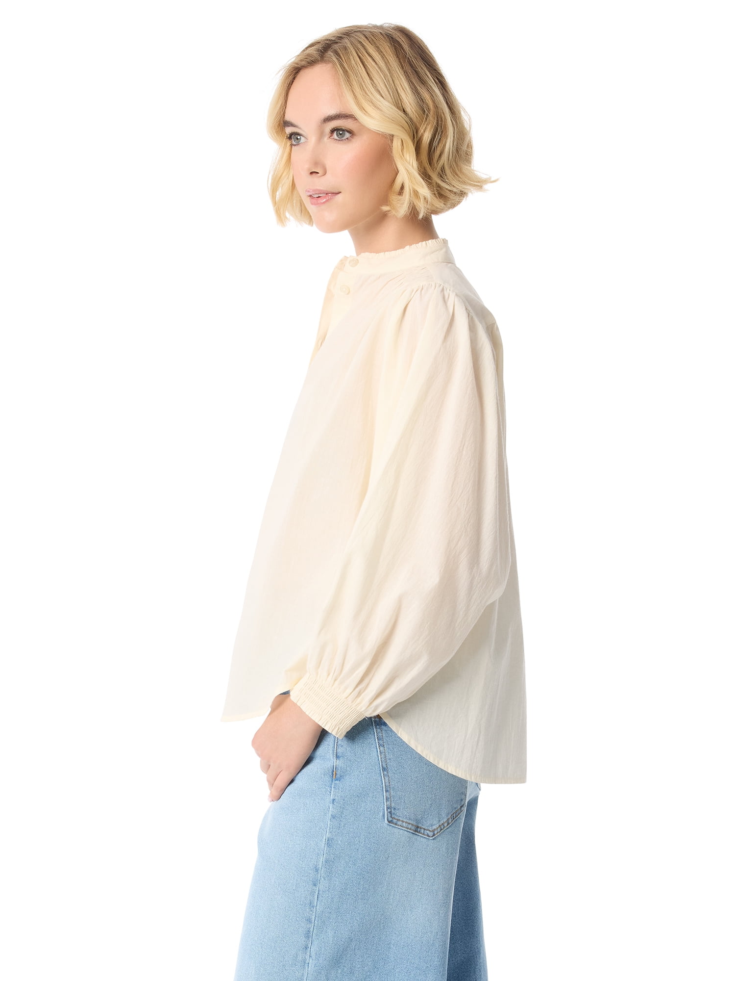 Jessica Simpson Women's and Women's Plus Rowen Button Front Shirt, Sizes XS-5X