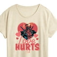 thumbnail image 3 of Marvel Deadpool - Valentine's Day Love Hurts - Women's Short Sleeve Graphic T-Shirt, 3 of 5