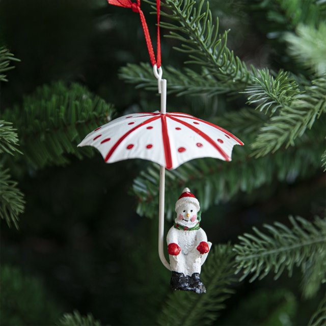 Ofertas Únicas, Decoraciones navideñas Creativas Paraguas de hierro pintado Pequeño colgante Ventana de exhibición Árbol de Navidad Escalera Paraguas colgante Akmoler