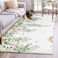 thumbnail image 3 of Area Rug for Living Room, Green Eucalyptus Leaves Non-Slip Indoor Large Carpet for Bedroom/Dining Room, Spring Floral Weeping Farmhouse Washable Low-Profile Rectangle Floor Mat Runner Rugs - 3 x 5 Ft, 3 of 7