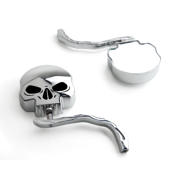 Custom Black Motorcycle Skeleton Bone Mirrors For Suzuki Savage LS 650