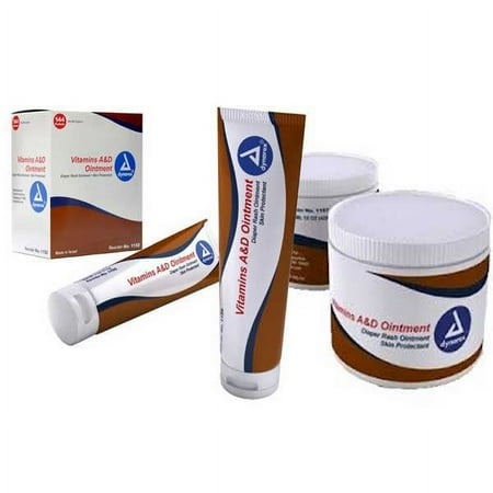 Dynarex Vitamins A & D Ointment, Ointment with Vitamin A and Vitamin D Skin Protectant, for Diaper Rash and Discomfort, White, 15 oz Jar 15 Ounce (Pack of 1)