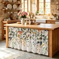 thumbnail image 6 of Orange Green Eucalyptus Leaves Cabinet Curtain 32"Wx55"L,Dustproof Pantry Door Curtain with Self Adhesive Tape,Fall Botanical Rustic Tall Storage Cover Privacy Drape for Bathroom Kitchen Laundry Room, 6 of 9