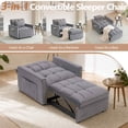 thumbnail image 5 of FFH Recliner Chair, Convertible Sofa Bed with Adjustable Backrest, Couch for Living Room, Bedroom, Dark Gray, 5 of 8
