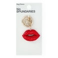 thumbnail image 3 of No Boundaries Women's Bag Charm, Red Glittering Lips, 3 of 3