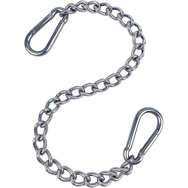 Cadena para Silla Colgante YUANXCMXG con Dos Mosquetones Acero Inoxidable 80 cm