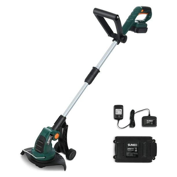 SUNCOO 9.4Inch Cordless String Trimmer Edger, 20V Height Adjustable Electric Lawn Grass