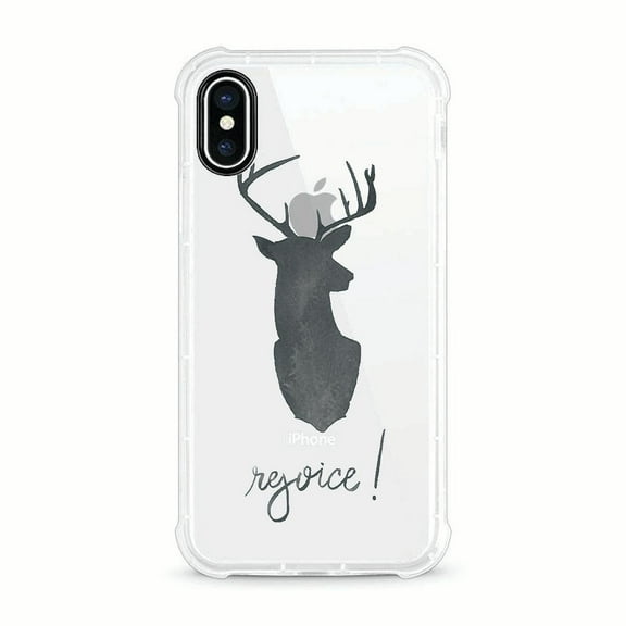 OTM Essentials iPhone X Clear Rugged Edge Phone Case, Stag