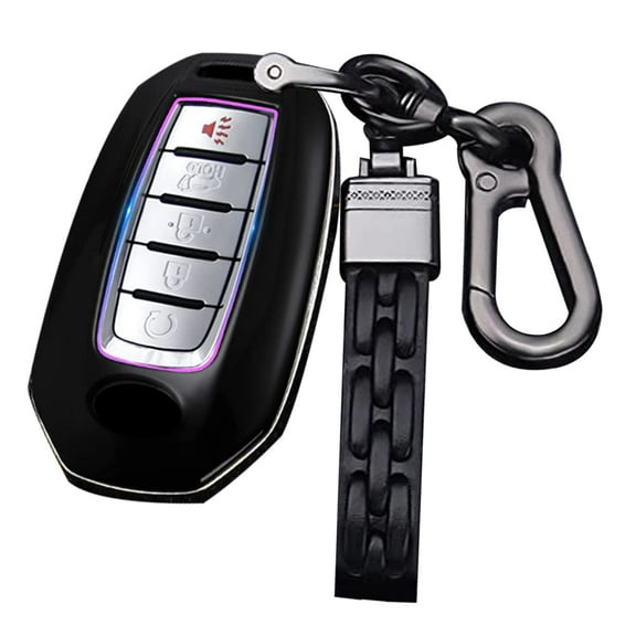 Key Fob Jacket with Keychian Compatible with Infiniti 2018-up Car Key Housing Keyless Entry Remote Protector for Q50 Q60 QX50 QX55 QX60