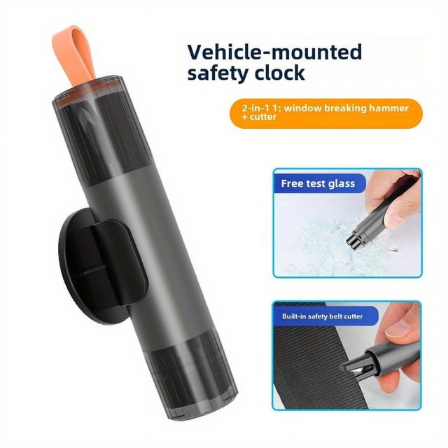 CNKOO 1pc Universal Alloy Mini Car Safety Hammer Window Breaker Emergency Escape Tool with Seatbelt Cutter and Multi-Functional Design ZZZ