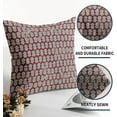 thumbnail image 5 of Burgundy Floral Pillow Covers 16x16 Set of 2 Rustic Old Style Block Print Outdoor Decorative Throw Pillows Farmhouse Vintage Flowers Pillowcases Decor for Home Sofa Couch Bed, 5 of 6