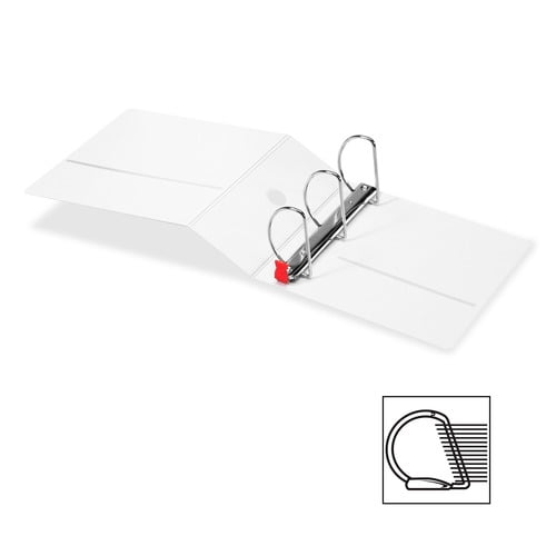 Cardinal 10350CB Premier 3 Easy Open Locking Slant D Ring 5 in. Capacity ClearVue Binder - White