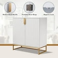 thumbnail image 2 of HLR 31.7" Kitchen Wood Accent Cabinet with 2 Doors, Sideboard with Storage for Dining Room, White, 2 of 7