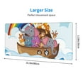 thumbnail image 3 of Pofeuu Rainbow Animals on Noah's Ark Print Desk Mat for Keyboard and Mouse，Computer Desk Matt for Desktop，Large Mouse Pad for Desk，Desk Pads on Top of Desks 12x31.5in, 3 of 8