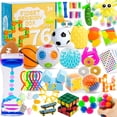 thumbnail image 1 of Paquete de 76 juguetes sensoriales para inquietos, juego para aliviar el estrés y ansiedad, juguetes sensoriales para niños y adultos, paquetes geniales para inquietos con Mochi Squishy Magic Rainbow, 1 of 3