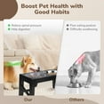 thumbnail image 3 of Elevated Dog Bowls, DomiPet Stainless Steel Bowl for Small Medium Large Dogs and Pets 5 Adjustable Height with Non-Slip Feet, 3 of 8