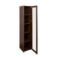 thumbnail image 3 of GAKMCIL Display Cabinet with Glass Doors and LED Lights, 5-Shelf Curio Storage Bookcase, Ample Space for Living Room, Dining Room, Home Decoration (15.75"* 15.75"* 70.87") (Walnut), 3 of 11