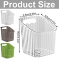 thumbnail image 3 of 1 Pc Storage Organizer Bins Wall Mounted Shower Caddy, Bathroom shelves Stackable Clear Plastic Toothbrush Holder Adhesive Hanging Bin for Bathroom, Kitchen, Cabinet, 3.85x3.77x4.33 Inch, White, 3 of 9