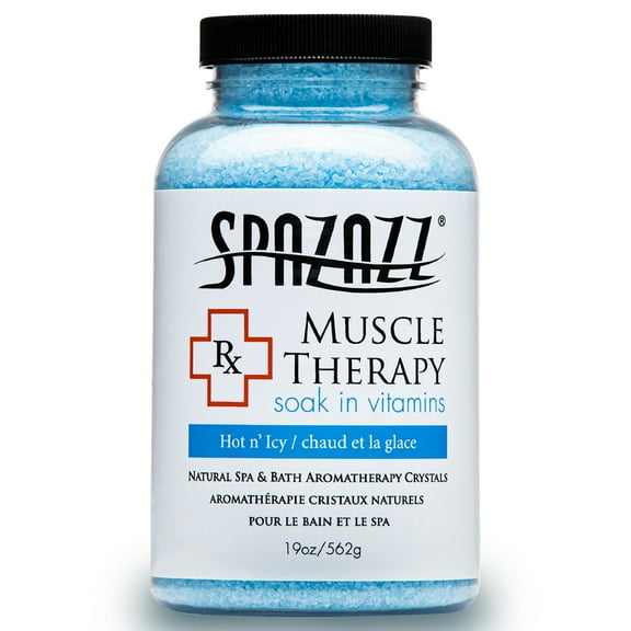 Spazazz 19oz Muscle Therapy Soak in Vitamins Crystals Bath Minerals - Salt & Mineral for Pain Relief Salts, Relaxer for Joint & Chronic Fatigue Ache Back Soreness, with Arnica