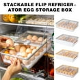 thumbnail image 1 of Contenedor para almacenamiento de huevos en frigorífico - Organizador apilable con capacidad de 24 con divisores extraíbles, bandeja de cocina de 29x20,5x8cm para verduras y productos frescos, 1 of 1