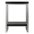 thumbnail image 3 of Pemberly Row Contemporary Metal End Table with Enamel Steel Tube in Espresso, 3 of 6
