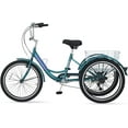 thumbnail image 2 of ABORON 20/24/26 inch Adult Tricycle,3 Wheel Bike Adults,Three Wheels Cruiser Bike 3 Wheels,1/7 Speed,Cargo Basket,Multiple Colors, 2 of 9