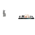 thumbnail image 1 of Estatua de gato, figura de escritorio, escultura de pared, metal, flores, ciervo, adorno tallado de resina, ideal para regalar, decoración del hogar., 1 of 8