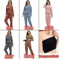 thumbnail image 4 of Pyjama d'Hiver Chaud Grande Taille Haut en Molleton Pantalon Col Rond Ensemble de Pyjama Doux, 4 of 4
