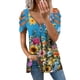 thumbnail image 1 of Top con cremallera y cuello en V de manga corta con hombros descubiertos para mujer con blusa recortada Pompotops  hkajfhjk466122, 1 of 4