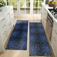 thumbnail image 4 of Kitchen Rugs Sets Of 2,Dark Blue Christmas Snowflake Pattern Anti Fatigue Kitchen Mat Rugs Non Slip Washable,Decorative Kitchen Floor Mats for Kitchen,Sink,Laundry,17"X47", 4 of 5