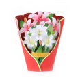 thumbnail image 1 of Ramo de flores Tarjeta de felicitación 3D Pop Up Forever Rose Lillies Tulip Flower Note Cards Sobres Día de la madre Gracias Regalo, 1 of 4