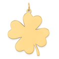 thumbnail image 1 of 14k Plain .018 Gauge Engravable Clover Disc Charm in 14k Yellow Gold, 1 of 1