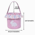 thumbnail image 2 of asddcavvf Children's Easter Embroidered Rabbit Nursery Storage Easter Easter With Flowers Storage for College Dorm Canvas Wardrobe Collapsible Storage Container, 2 of 4